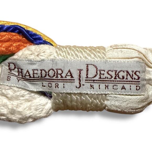 Vtg 70s 80s Boho Hippie Braided Bird Bead Belt Phaedora J. Designs Lori Kincaid main image 7